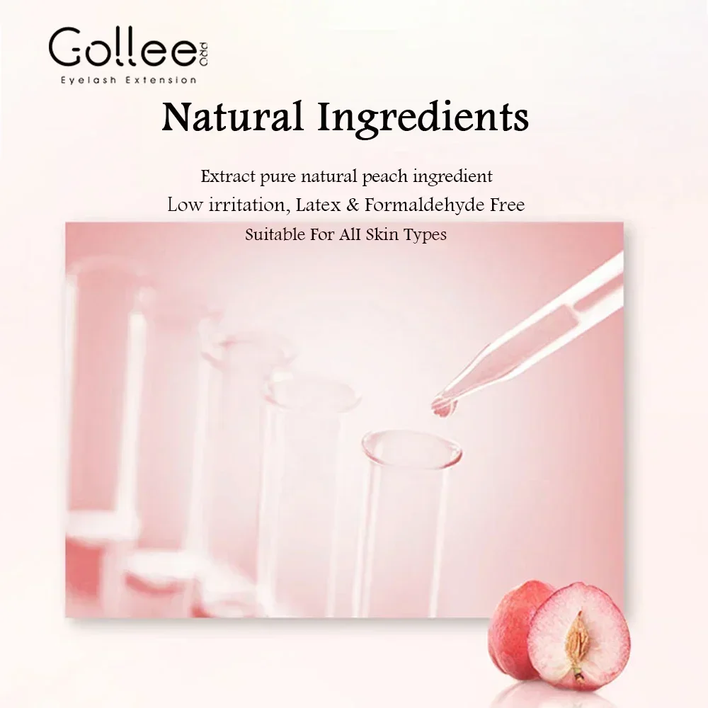 Gollee Eyelash EXTENSION กาว Remover การระคายเคืองต่ํากลิ่นพีช 15g ไม่มีกลิ่น Eyelash กาว Remover Grafting Eyelash กาวเจล