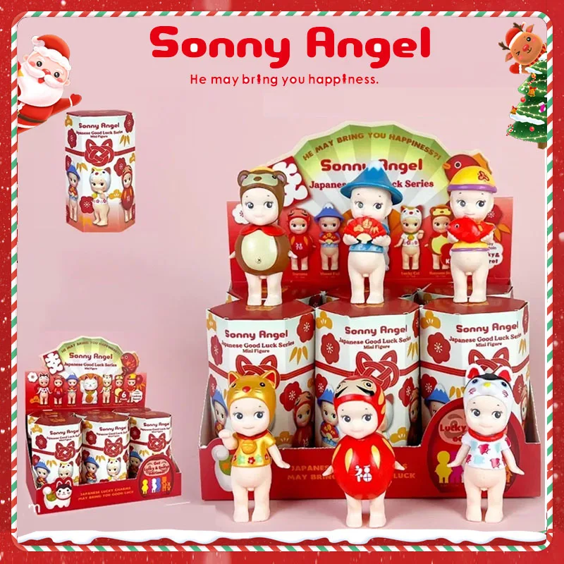 Sonny Angel Hippers Blind Box Toys Good Luck Series Anime Action Figures Desktop Ornaments Dolls Children's Christmas Gifts