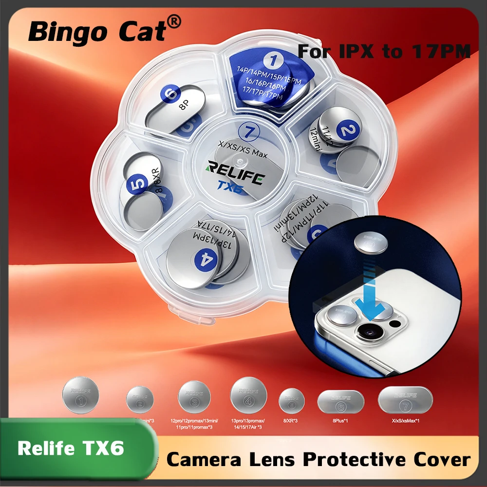 Relife TX6 Laser Back Cover Lens Protect Cover For IPhone X-17PM Prevent Damage To Lens When Removing Back Glass Repair Tool