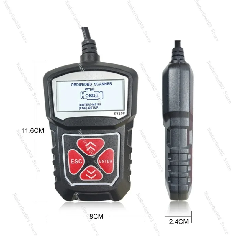 Seven Languages KW309 Car Fault Scanner Code Reader Compatible with V309 V310 MS309