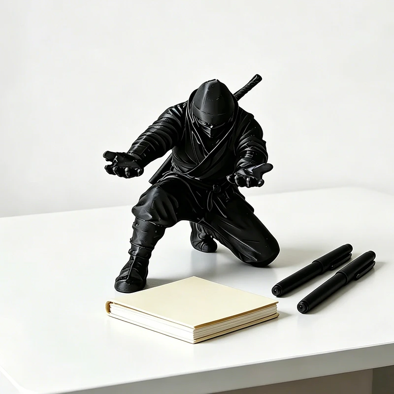 Portalápices Creativo Impreso en 3D, Estilo Ninja de Anime, Miniatura de Ninja, Soporte para Bolígrafos, Regalo Creativo, Decoración Moderna para Escritorio
