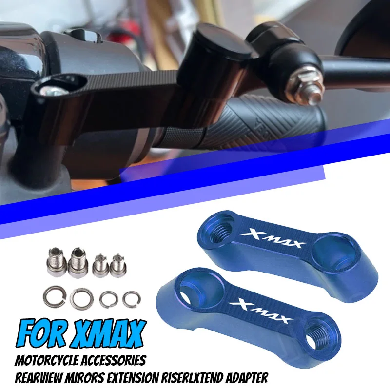For XMAX X MAX X-MAX 125 250 300 400 XMAX 300 400 Motorcycle Accessories Rearview Mirrors Extension Riser Extend Adapter