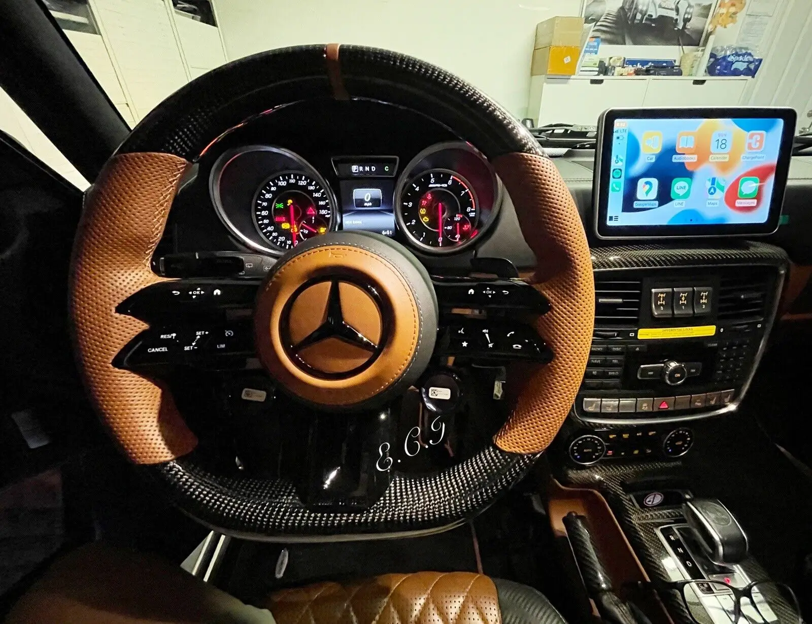 For 2013~2018 MERCEDES 2023 AMG OEM E63 S63 C63 CLS63 G63 CARBON FIBER DIAL STEERING WHEEL