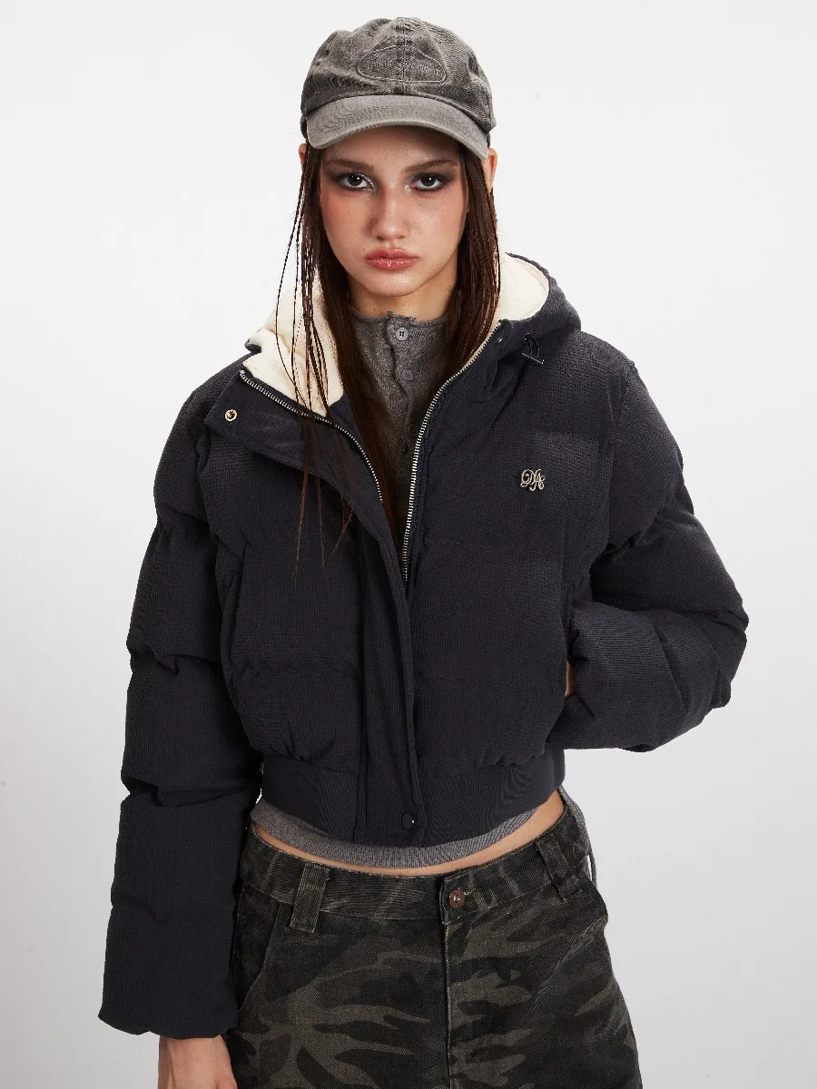 

Свободная винтажная теплая куртка с капюшоном, хлопковые пальто для женщин и девочек, водолазка, академическая верхняя одежда, весенне-зимняя одежда, уличная одежда