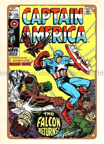 1970 Comics gibt Metall-Blechschilder mit Kunstdrucken für das Badezimmer wieder heraus