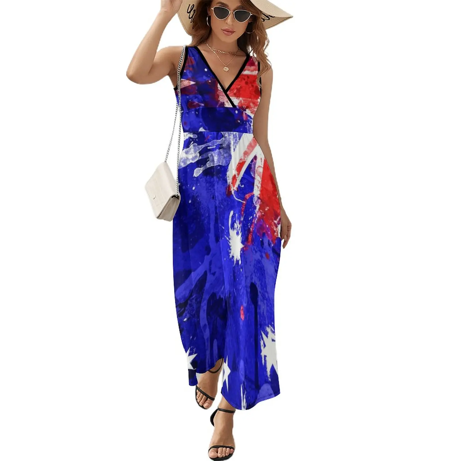 

Australian Flag Graphic Design Sleeveless Dress clothing women summer 2023 women's summer jumpsuit