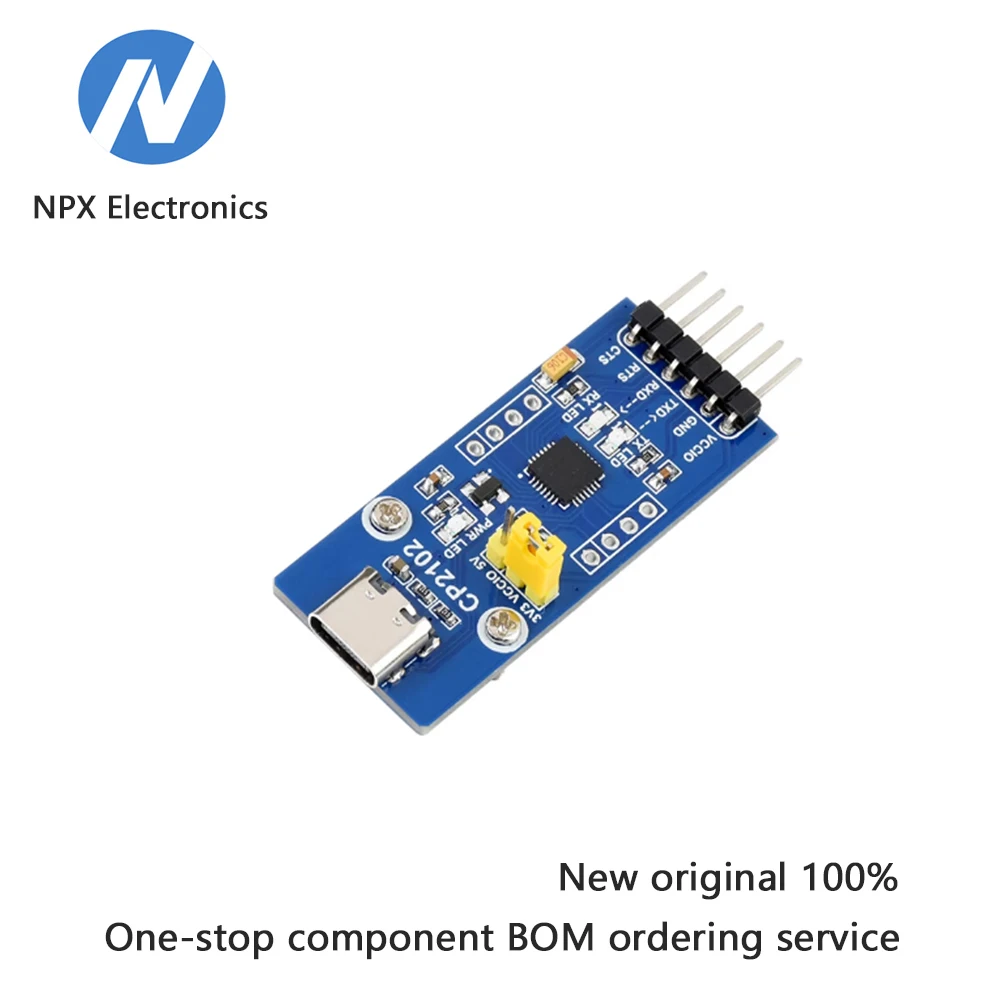 โมดูล CP2102 - พอร์ตอนุกรมประเภทซีเป็นยูอาร์ที(TTL) โมดูลการสื่อสารยูเอสบีเป็นยูอาร์ที