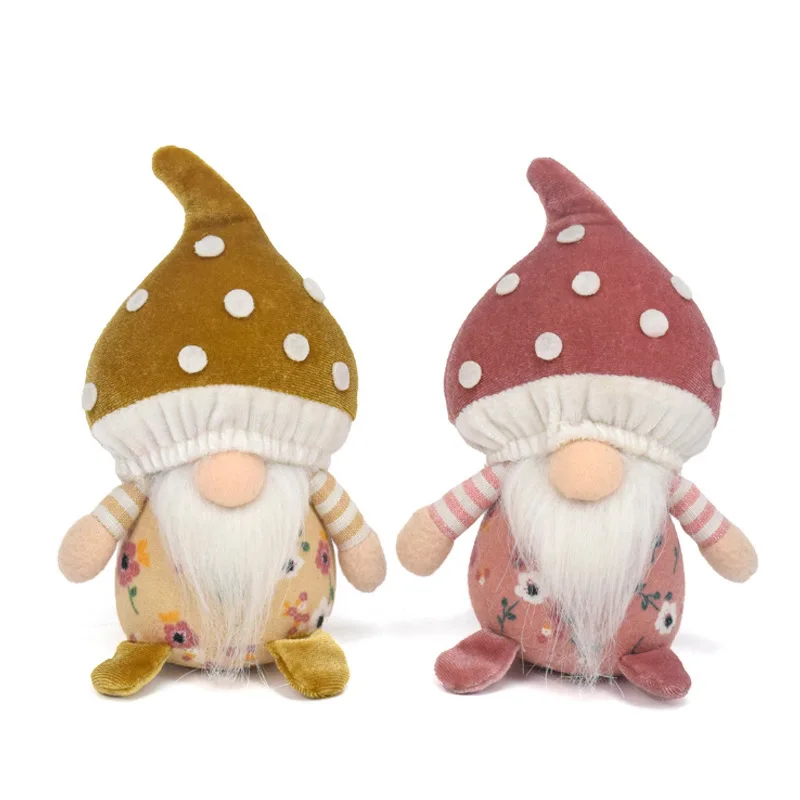 

16CMCute Mushroom Head Dwarf Faceless Doll Ornaments Rudolph Gnome Christmas Decorations Christmas and Valentine's Day Gifts