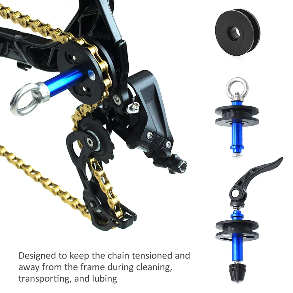 

Aluminum alloy Bike Chain Holder 108mm Lightweight Bicycle Chain Keeper Quick Release Bike Dummy Hub Chain Keeper