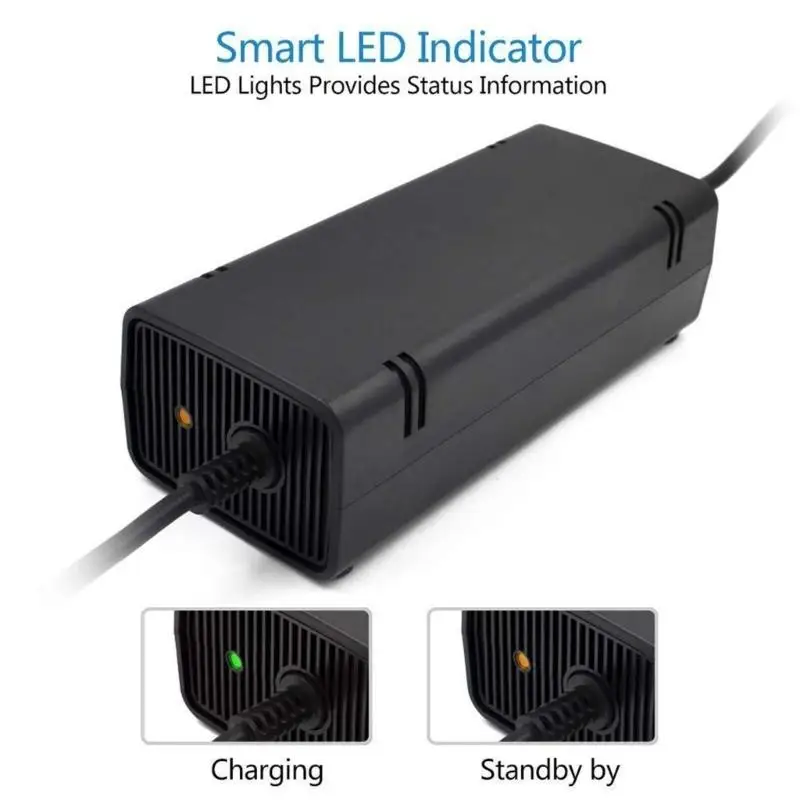 Replacement Power Supply Unit for 360 Game Device, Standard US Input Outer Slot Shell, Home Room Use, Spare D2RC