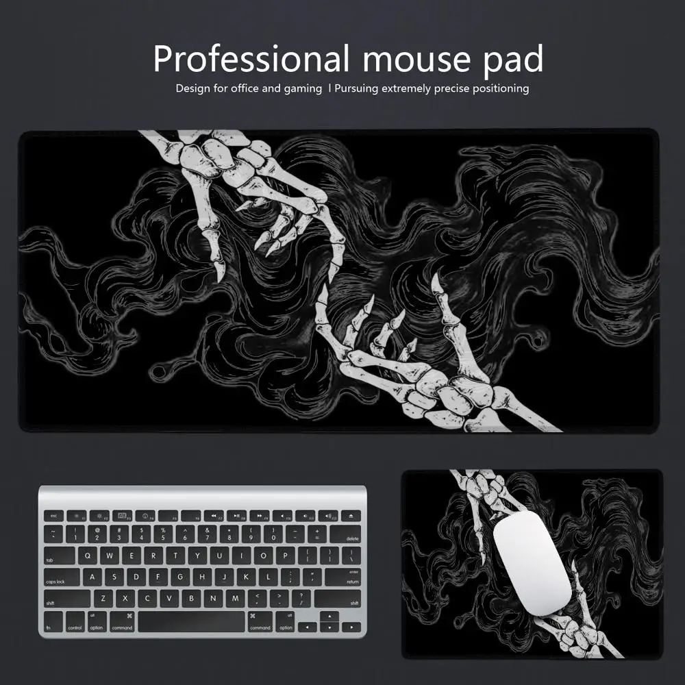 Anime with Spooky Skeleton Design Mouse Pad Large Computer Office Mats Rubber Anti-slip HYBXAXC Keyboard Mousepad Long Desk Pad
