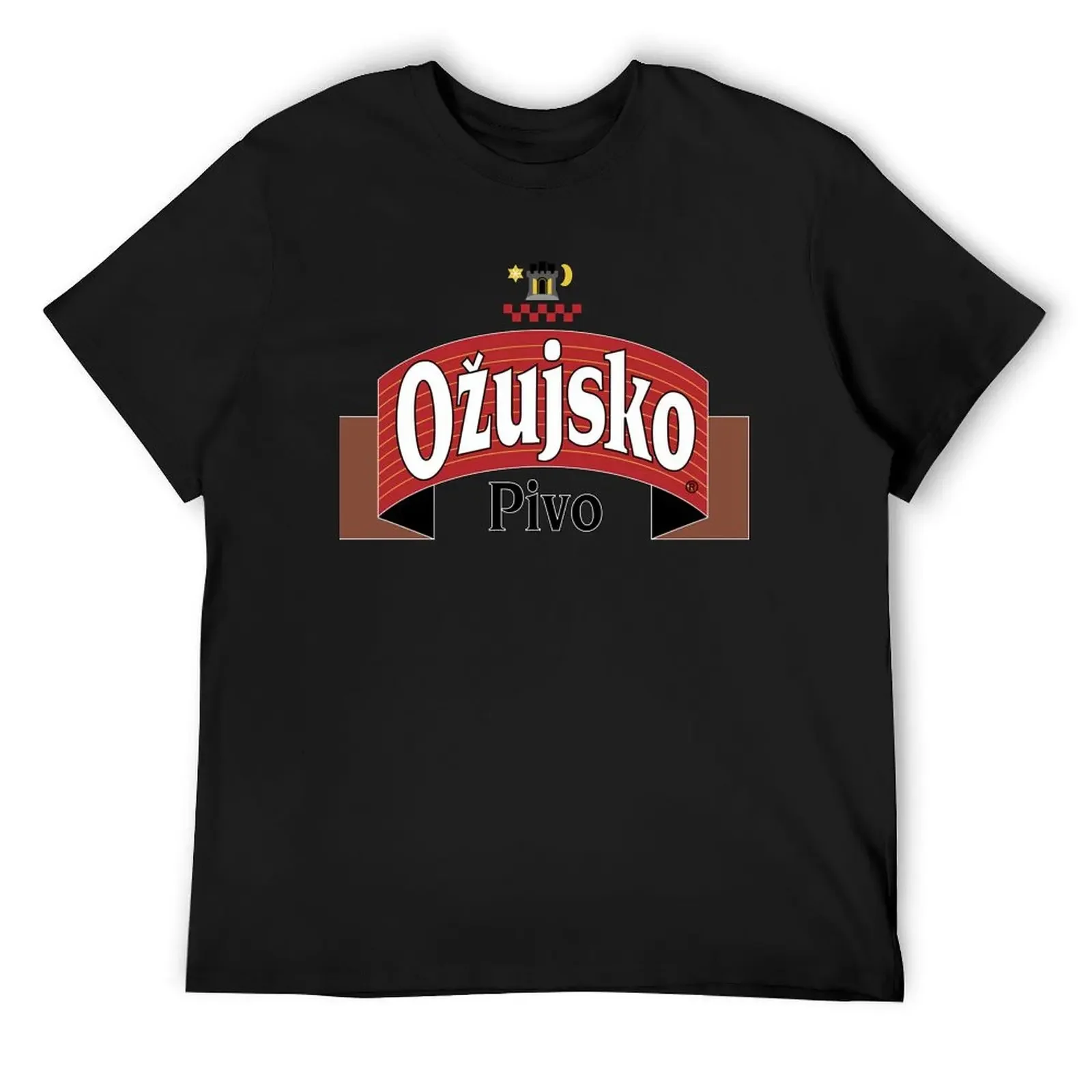 

Ozujsko Pivo-футболка Croatia, мешковатые рубашки, таможенный дизайн, футболки с рисунком, мужские футболки