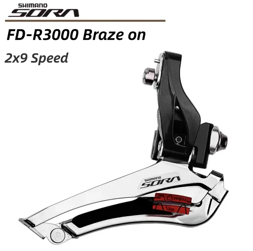 SHIMANO SORA R3000 2x9 Speed Front Derailleur Road Bike Band Mount FD-R3000-F 2x9s Braze On Clamp Band Mount for Road Bicycle