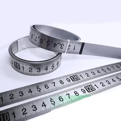 19mm Width 1-3m Stainless Steel Miter Track Tape Measure Self Adhesive Metric Scale Ruler Rust-Proof Durable Wear-Resistan Ruler