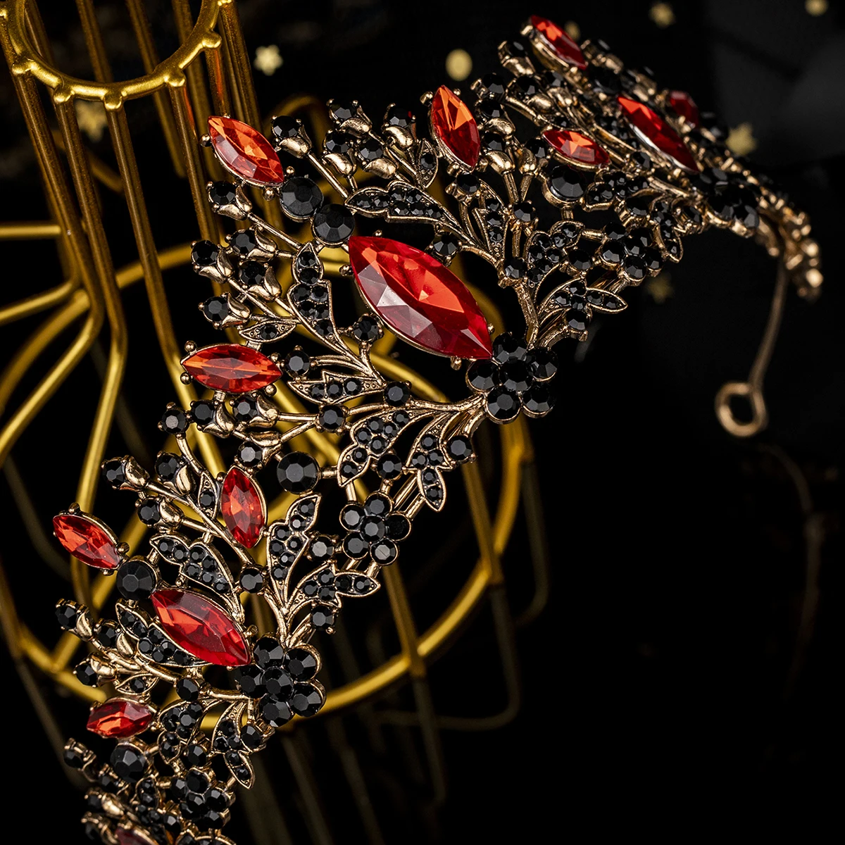 Luxus Kristall Strass Krone Krone Mode handgemachte Tiara für Frauen klassische Prinzessin Haarschmuck für wichtige Anlässe – Detail 12