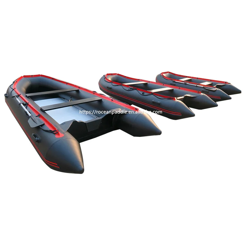 

SLEIGH 1.2mm Thicken PVC Inflatable Boat Inflatable Fishing Kayak For 7/8 Person V Shape Keel Speed Boat With Aluminum Floor