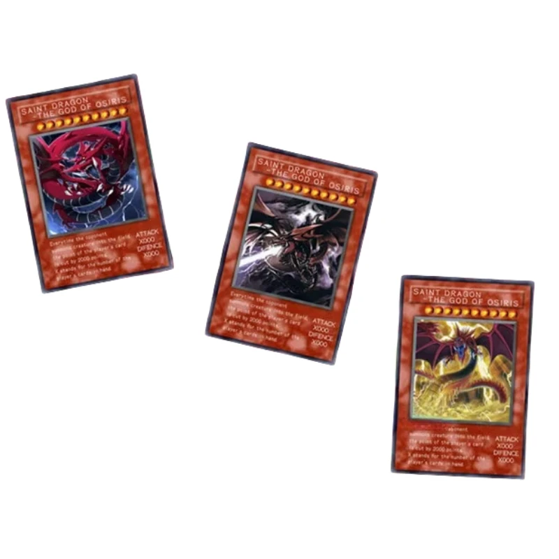 Yu Gi Oh Egyptian God Animation Characters Various Forms Refraction Flash Card Anime Classics Game Collection Cards Toy Gift