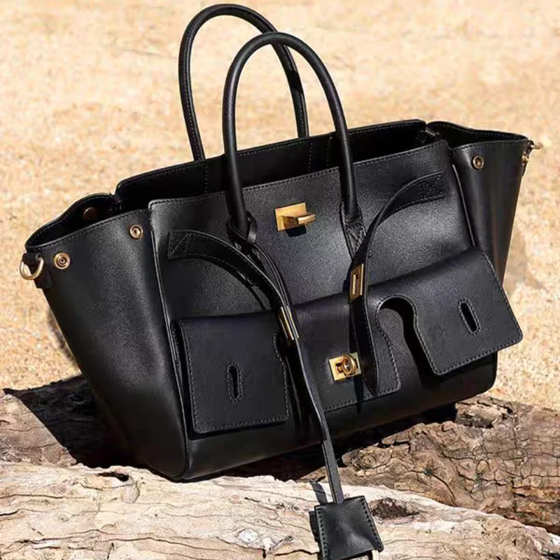

European American Fashion Tote Bag Light Luxury Brand Designer Bag New Rodeo Shoulder Handbag Large Capacity Simple Commute Bags