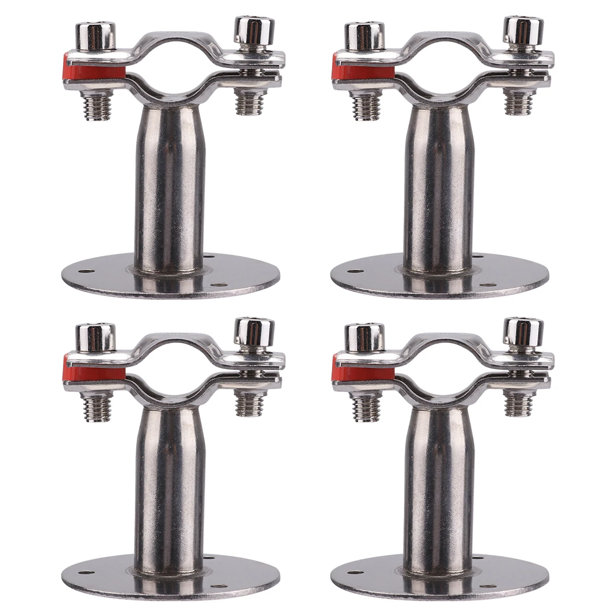 

4 Pcs Stainless Steel Pipe Bracket Clip Hose Hanger Tube Wall Mount Support Stand Clamp Holder Brackets