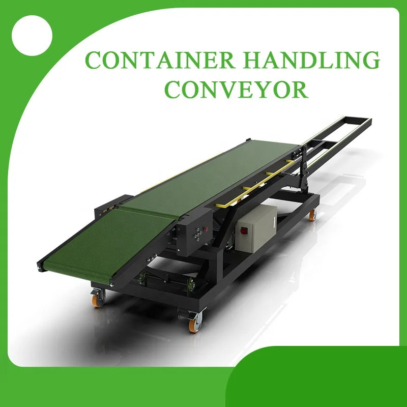 Automated Movable Container Truck Belt  Flexible Roller Conveyor  Elevator for Container Truck Loading and Unloading Equipment