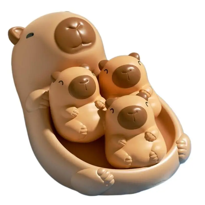 1 Juego de juguete para bañera con sello de animales para niños y madres, juego de agua interactivo flotante, capibara, Animal para ducha, piscina, playa, juguetes para bañera