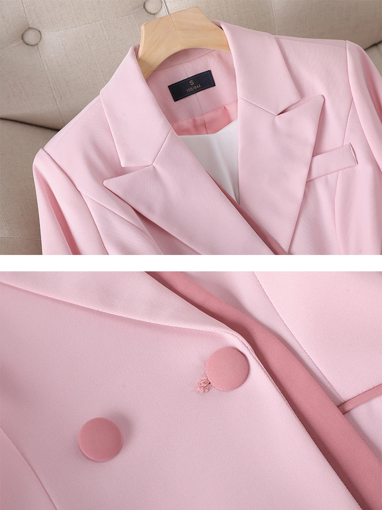 Pink White Fashion Female Blazer Women Office Ladies Business Work Jacket Coat For Autumn Winter