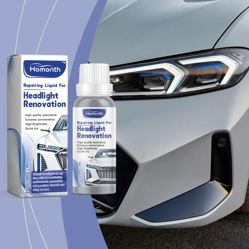 

Automotive Headlight Renovation Polishing Fluid Effective Car Lens Restoration Cleaning Solution Removes Scratches and Yellowing
