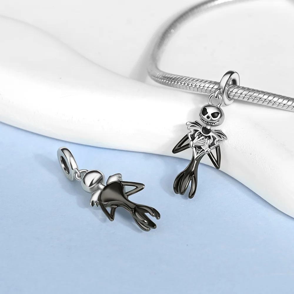 925 Silver Christmas Skull Mr.Beast The Magic Oil Lamp Charms Bead Pendant Fit Bracelet Necklace DIY Women Fine Jewelry Gift