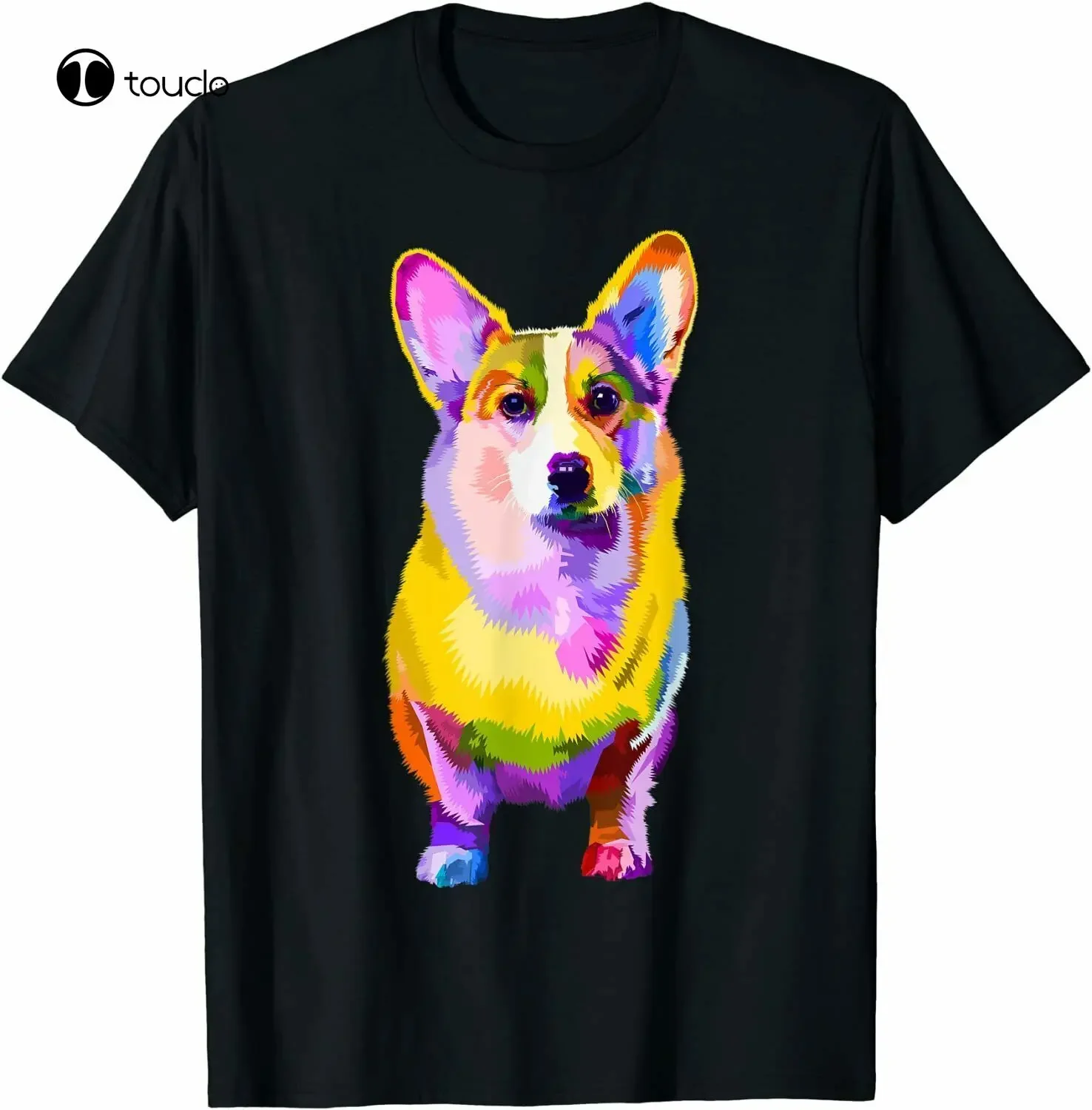 Pem Welsh Corgi Colorful Pop Art Portrait For Dog Lovers T-Shirt Tee Shirt unisex