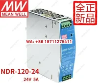 NDR-120-24 Taiwan Mingwei 24V DC 5A Switching Power Supply 120W Rail Thin Metal Shell Replacement DR