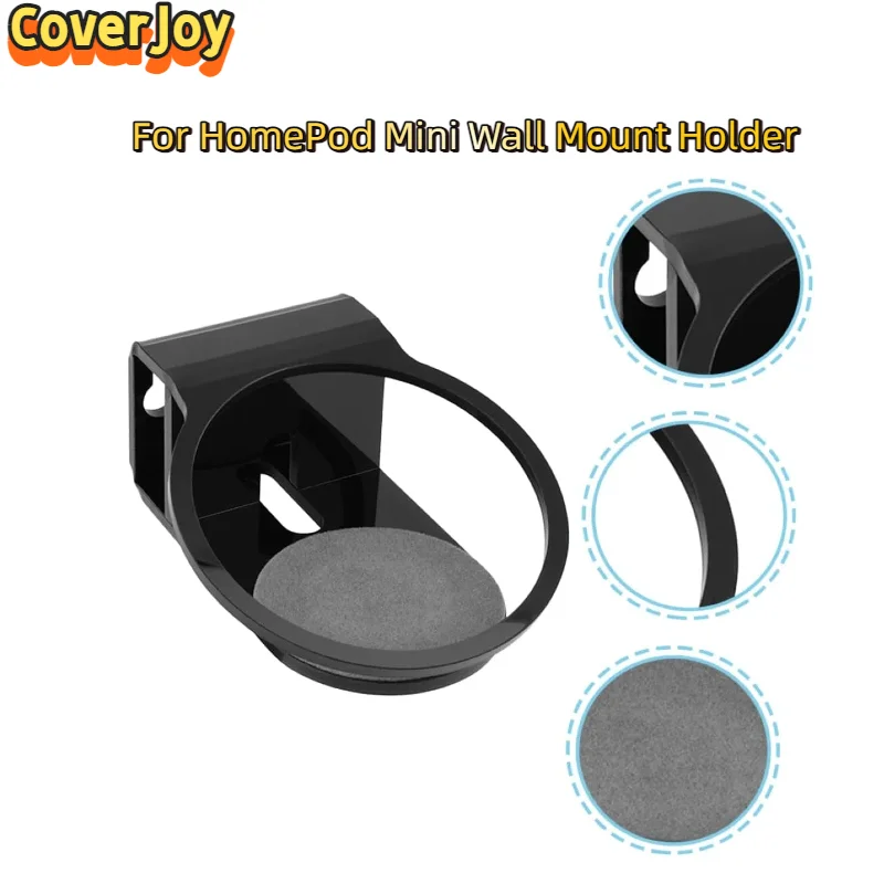 CoverJoy Wall Mount for HomePod Mini with Outlet Hole & Cord Management Space Saving Organizer Bracket