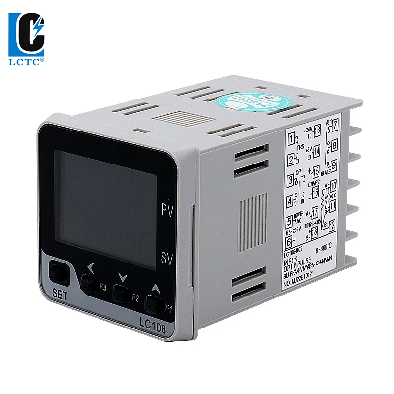 LCTC PID Temperature Controller 4-20MA Input PID Reuglator SSR Relay 4-20MA 0-10V Output 48x48mm With RS485 Lcd Digital LC108