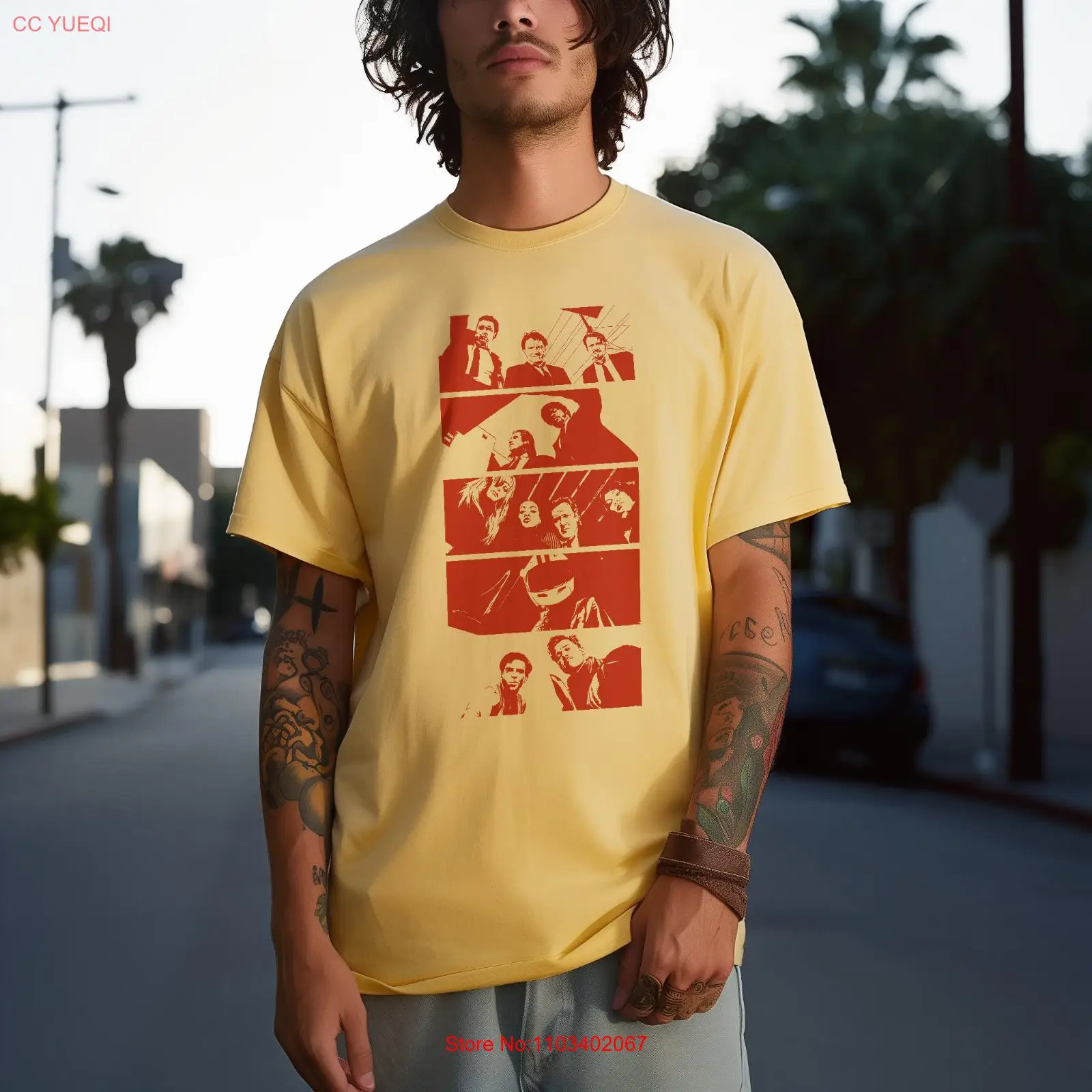 camiseta-tarantino-filmes-iconicos-com-brad-pitt-uma-thurman-steve-buscemi