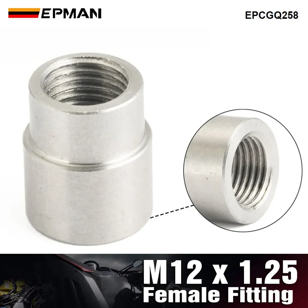 EPMAN Oxygen Sensor Recessed Weld Bung Mild Steel M12*1.25 Thread Fits All O2 Sensors Cars, Trucks, Motorcycles EPCGQ258