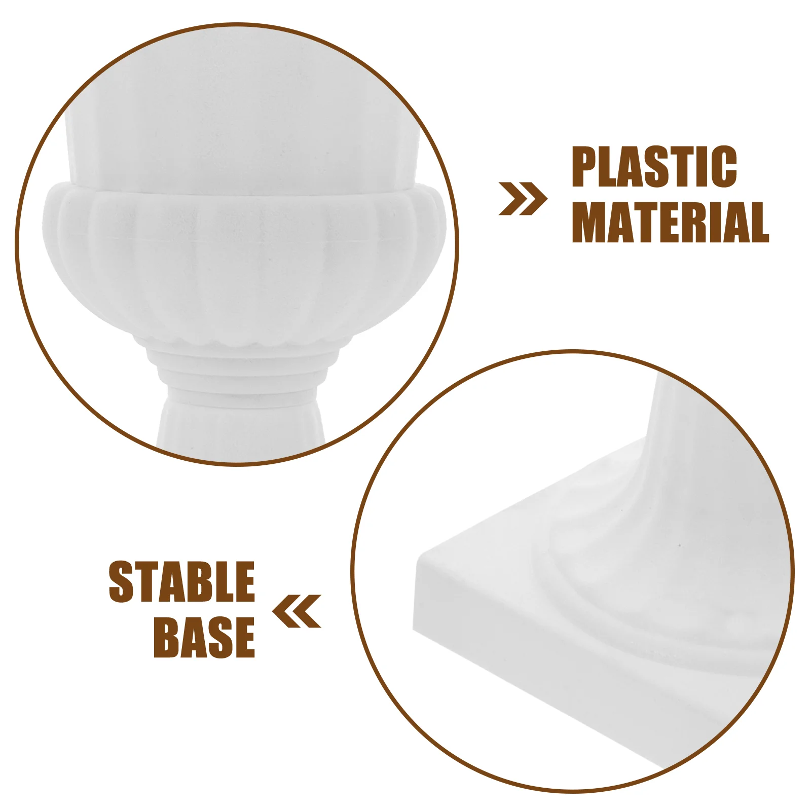 Planter Bowl Flowerpot Outdoor Pots Roman High Quality for Plants Plastic Front