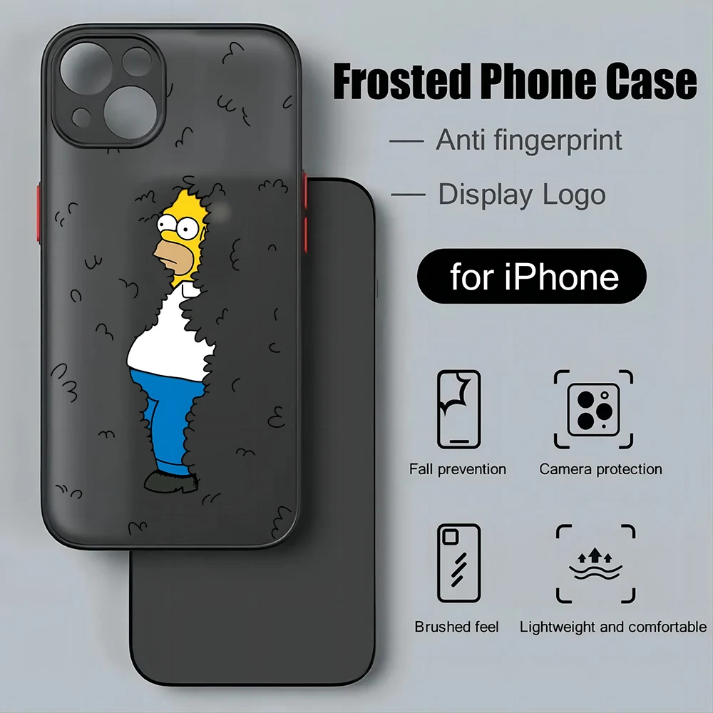 Grappig De S-Simpsonss Telefoonhoesje Voor Samsung S24 S23 S22 S21 S20 S10 Fe Note20 Note10 Plus Ultra Lite 5G Matte Transparante Hoes