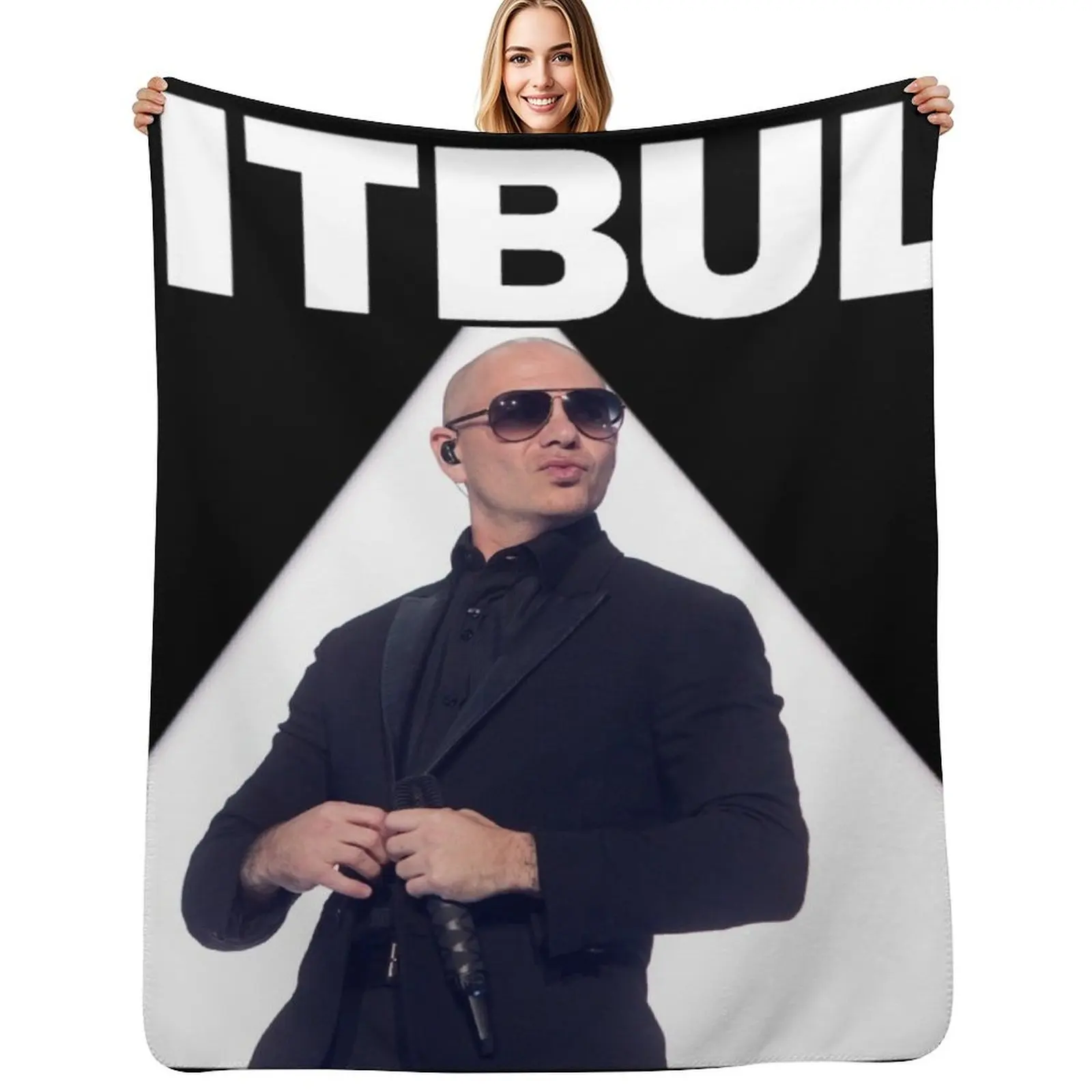 

Mr Worldwide Pitbull Rapper Throw Blanket Bed covers Warm Blankets