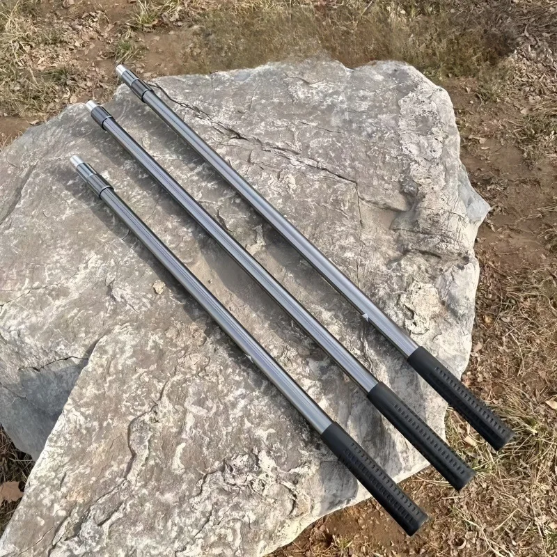 Telescopic Fishing Net Pole Stainless Steel Heavy Duty Extendable Fishing Landing Net Handle For Freshwater Saltwater Angling