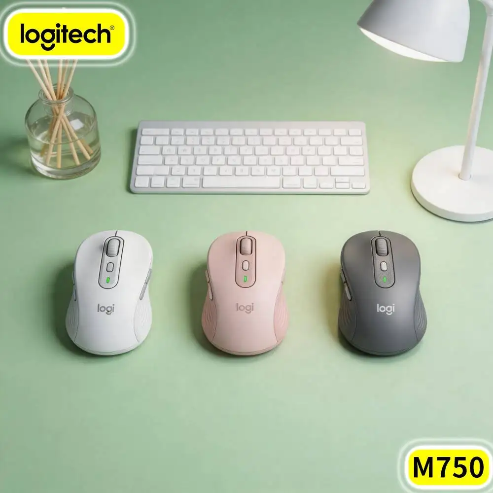 M750 Logitech Ergonomic Business Mouse Multi Device Pairing Noise Suppressed Clicks Eco Constructed Body For Tablet Notebook PC