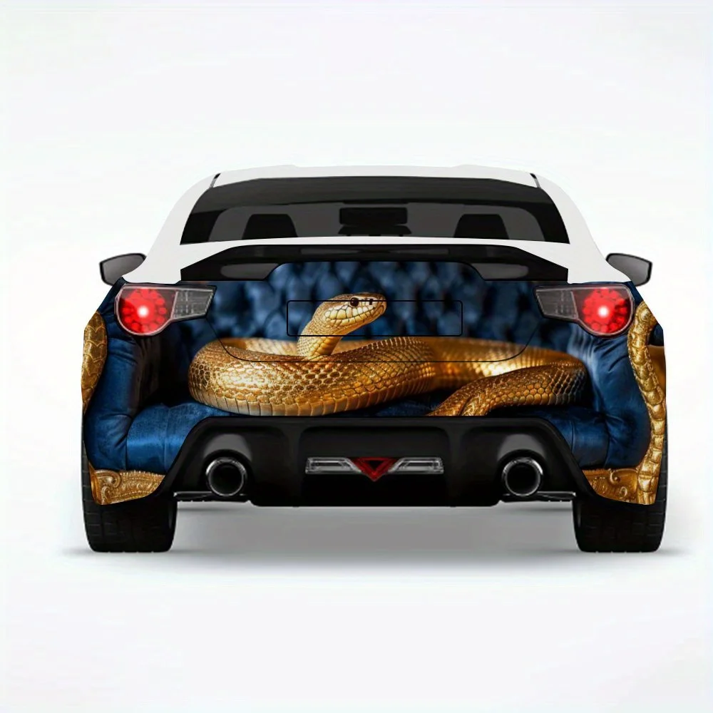 

Автомобильная наклейка Regal Golden Snake, виниловая наклейка на заднюю часть автомобиля, водонепроницаемые самоклеящиеся виниловые наклейки для хвоста и бампера автомобиля, De