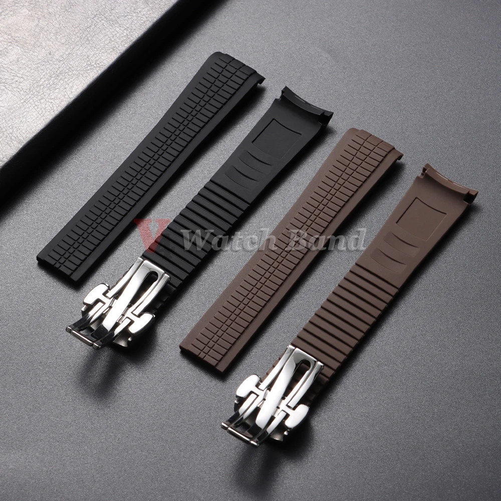 21mm Watch Strap for Patek Philippe Aquanaut Series 5164/5167 Waterproof Anti-Dust Rubber Watchband Silicone Bracelet SteelClasp image 2