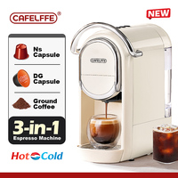 Cafelffe 3in1 Capsule Coffee Machine Hot/Cold Multiple Espresso Cafetera Cappuccino Coffee Maker Dolce Gusto Nespresso Powder 19