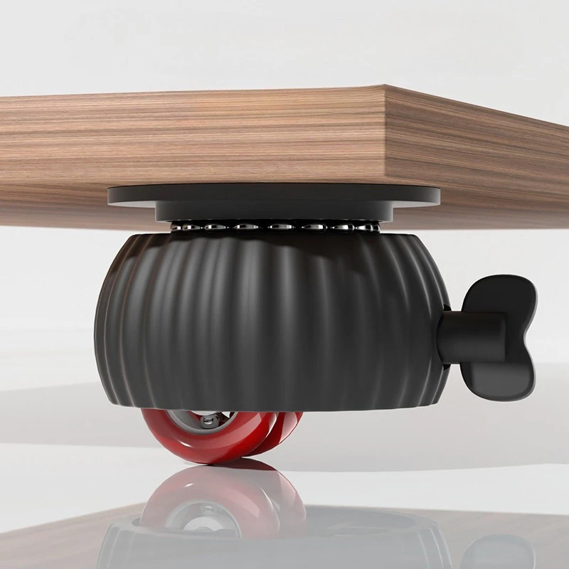 Paste Ball Bearing Caster No Drilling Required Furniture Bedside Table Load-Bearing Casters Mobile Base Braked Silent Wheels
