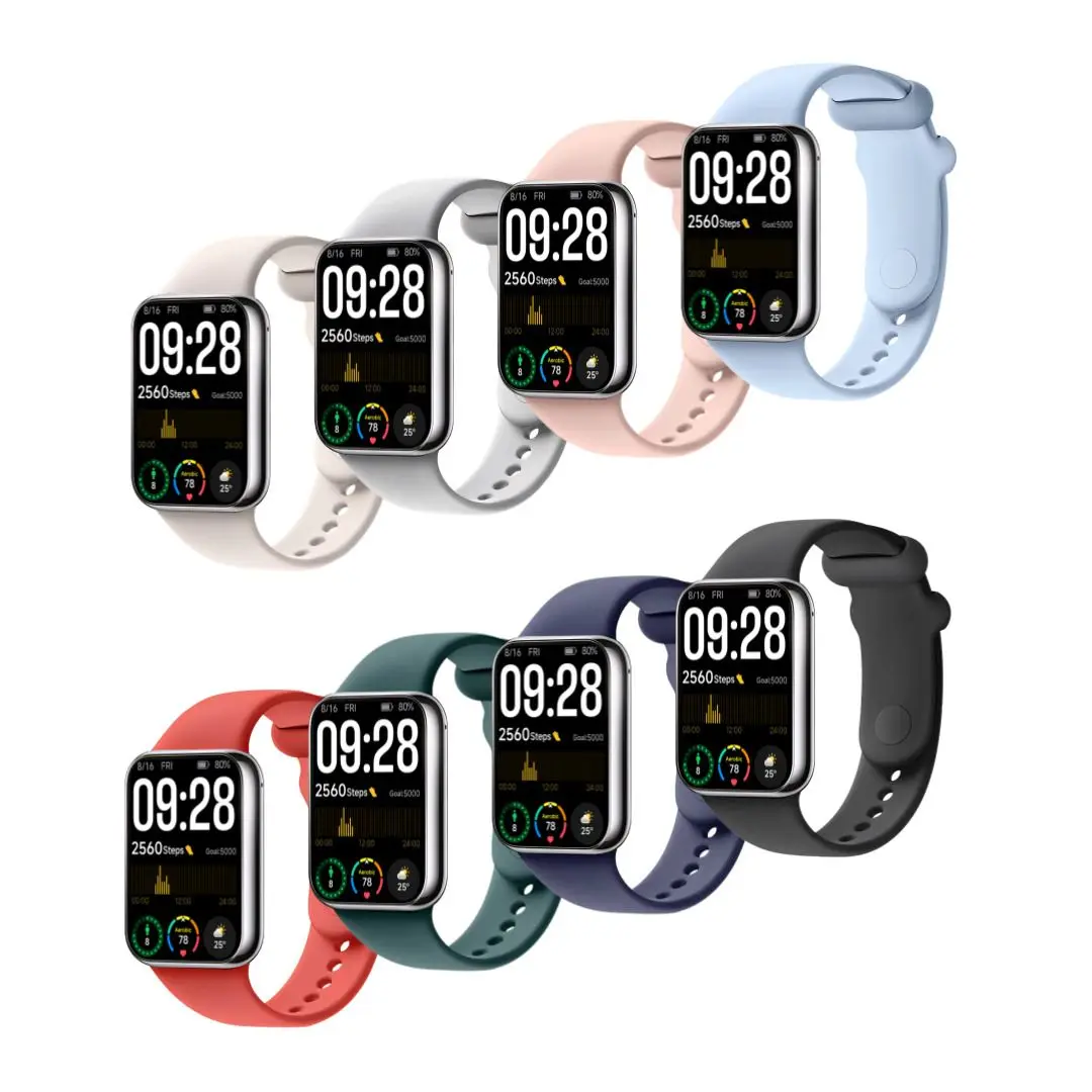 متوافق مع Xiaomi Mi Band 8 9 Pro مع حزام السيليكون بإبزيم أساسي Pro