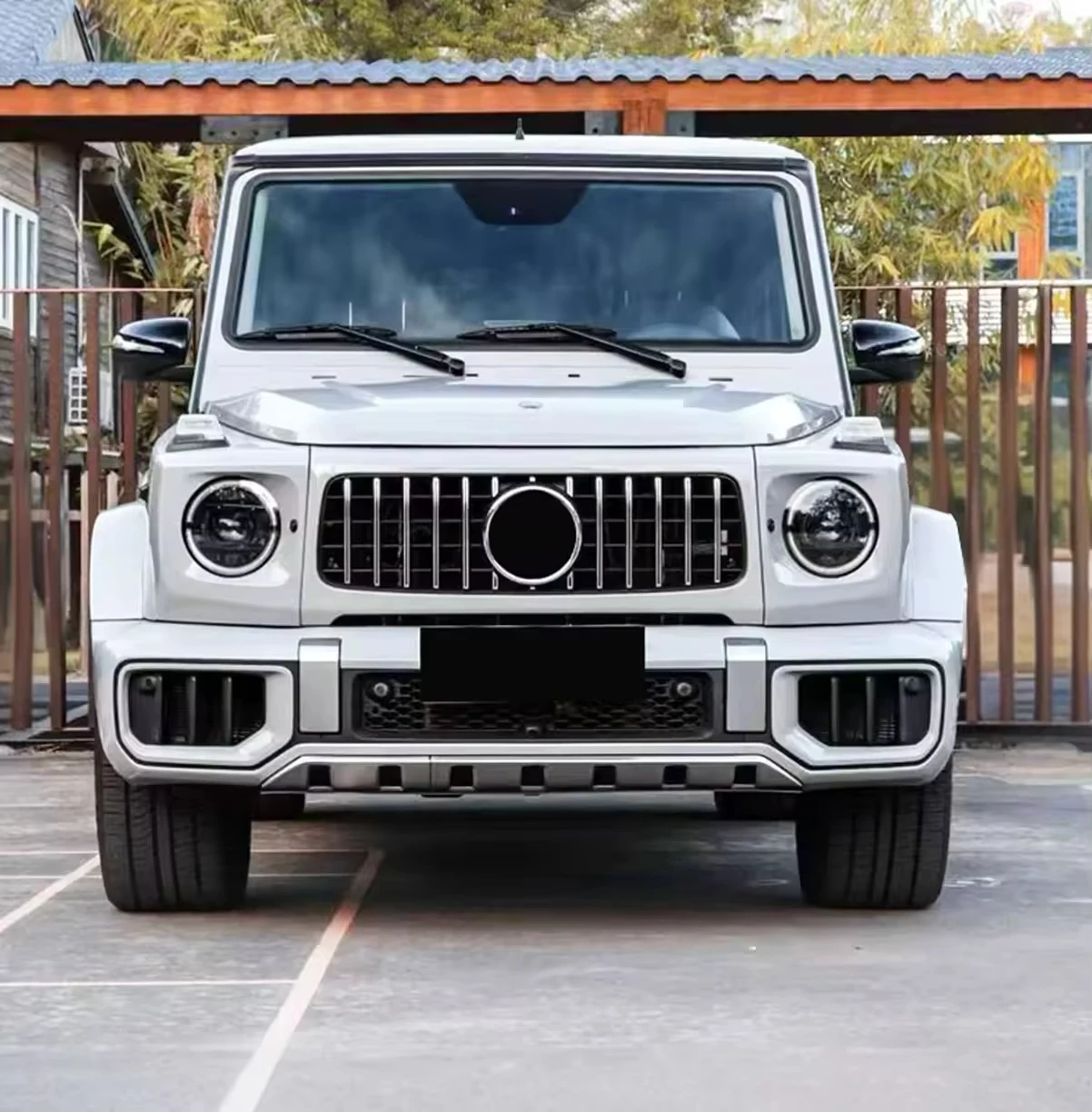 G-Class W463 W465 New Modern Upgrade Front and Rear Bumper Fender Headlights Taillights Hood Wide Body Kit