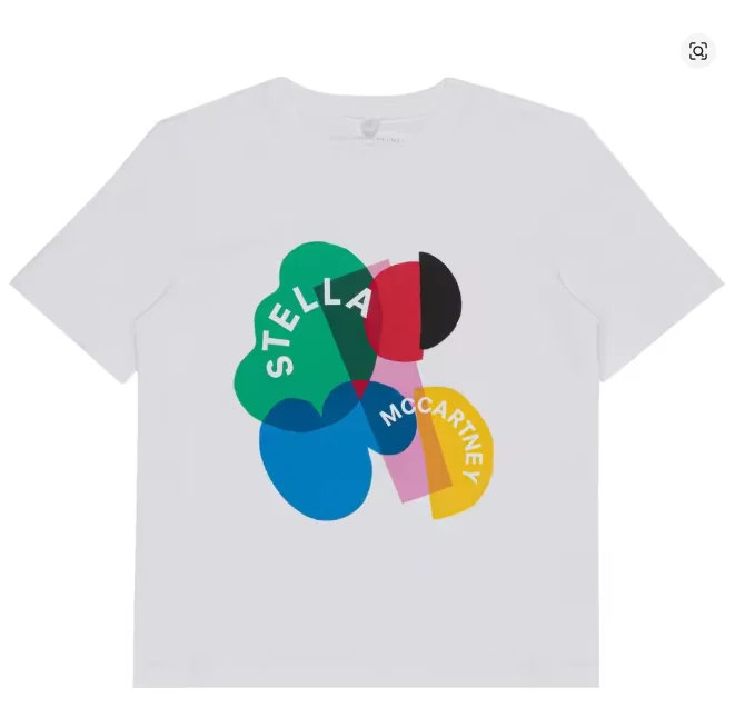 

Летняя мода 2024, футболка Stella McCartney из 100% хлопка, мужская и женская модная повседневная универсальная уличная футболка с принтом