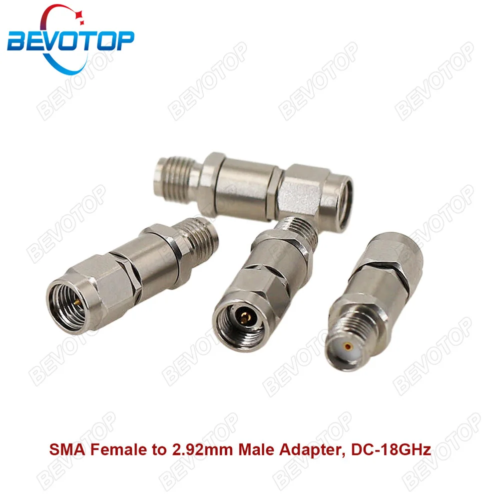 1PCS SMA Female Jack to 2.92mm Male Adapter 304 Steel VSWR≤1.2 DC-18.0GHz High Frequency Connector High Quality