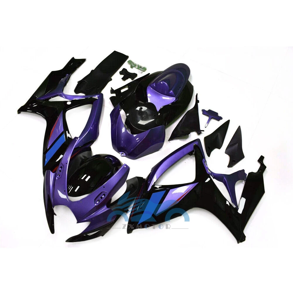 High Quality Motorcycle Fairings Fit For Suzuki GSXR600 2006 2007 Purple Injection Fairing GSX-R750 06 07 GSXR750 K6 K7