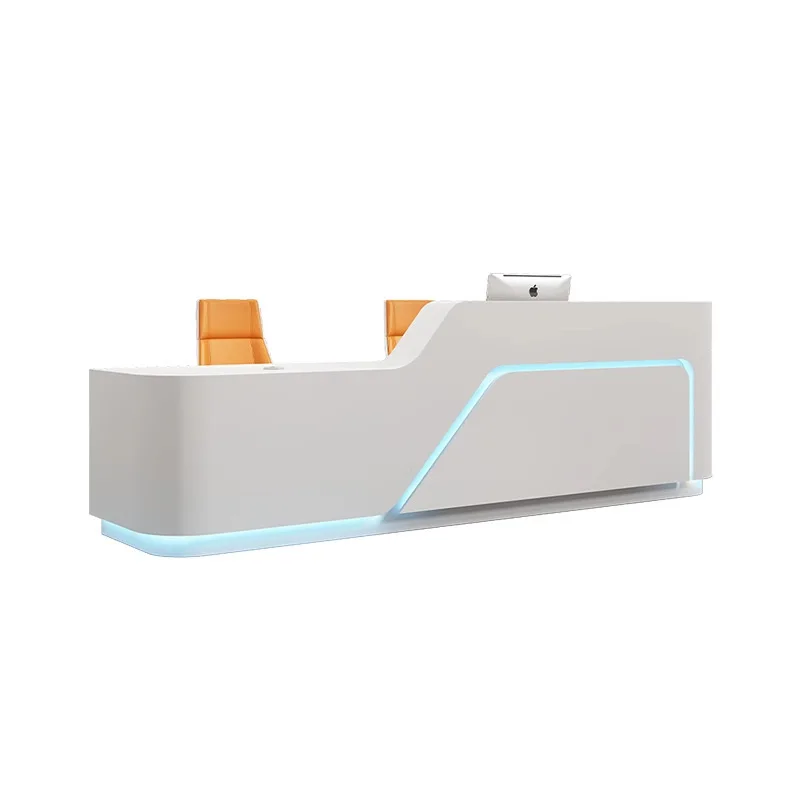 

Company front desk reception spot simple modern white paint bar beauty salon counter checkout page