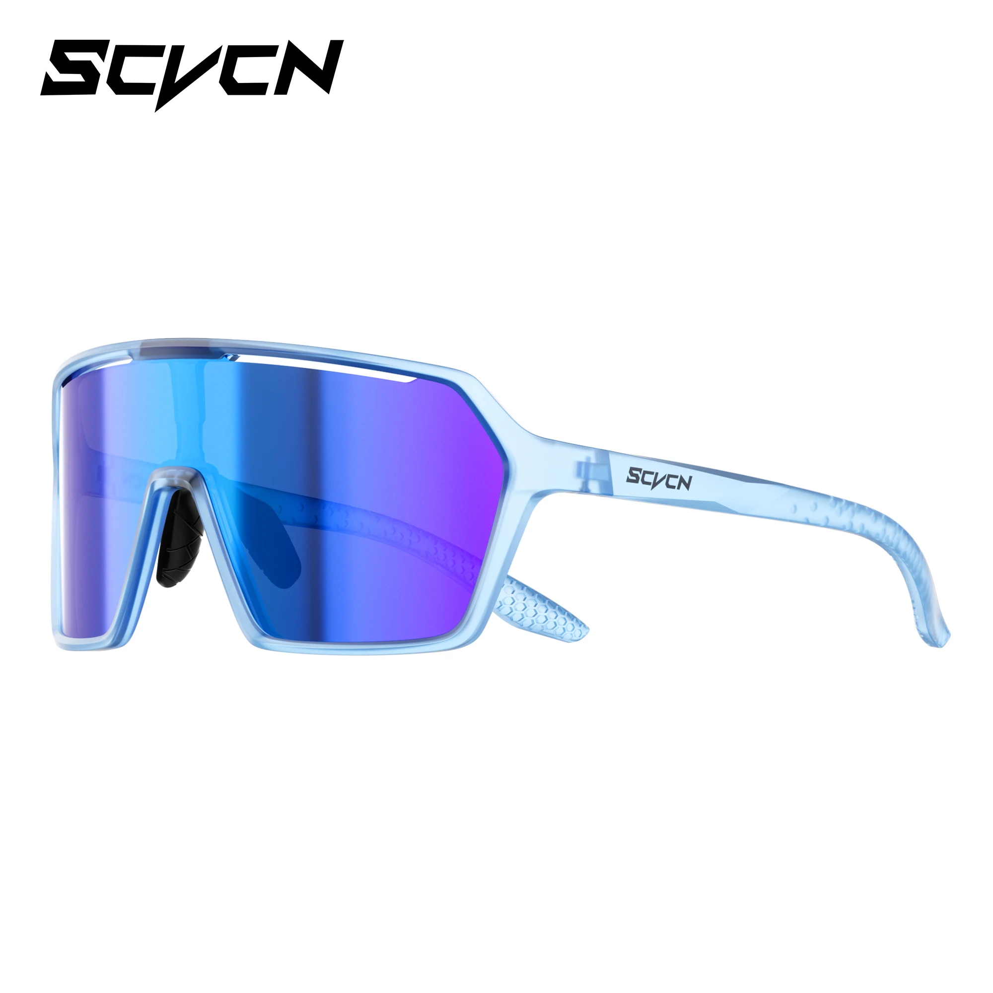 SCVCN Photochrome Sonnenbrille für Herren, Fahrradbrille UV400n, Damen-Fahrbrille, MTB-Rennrad-Sportbrille, Laufbrille